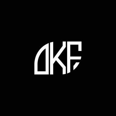 OKF harfi logo tasarımı. OKF yaratıcı harflerin baş harfleri logo kavramı. OKF harf tasarımı. OKF harfi logo tasarımı BLACK arka planında. OKF yaratıcı harflerin baş harfleri logo kavramı. OKF harf tasarımı. BLACK backgrou üzerinde OKF harf logo tasarımı