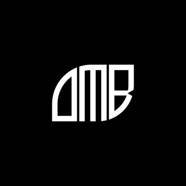 Siyah arka planda OMB harfi logo tasarımı. OMB yaratıcı harflerin baş harfleri logo kavramı. OMB harf tasarımı.