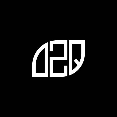 Siyah arka planda OZQ harfi logo tasarımı. OZQ yaratıcı harflerin baş harfleri logo kavramı. OZQ harf tasarımı.