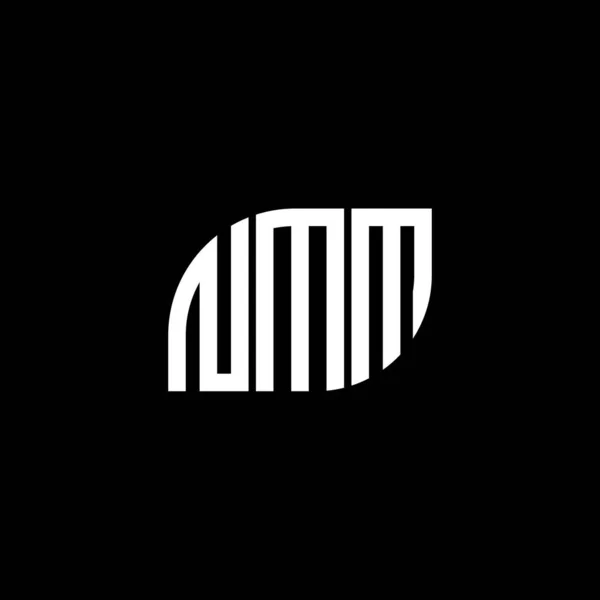Nmm Brev Logotyp Design Svart Bakgrund Nmm Kreativa Initialer Brev — Stock vektor