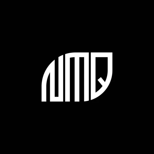 Nmq Brev Logotyp Design Svart Bakgrund Nmq Kreativa Initialer Brev — Stock vektor
