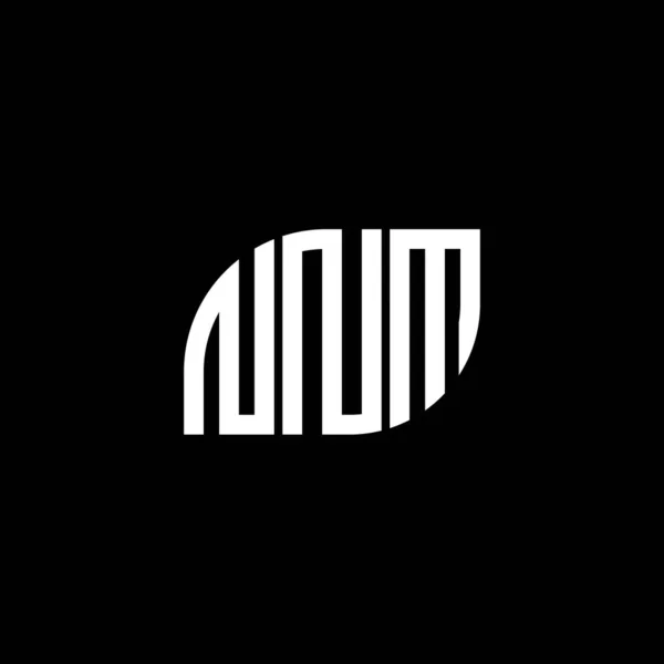 Nnm Brev Logotyp Design Svart Bakgrund Nnm Kreativa Initialer Brev — Stock vektor