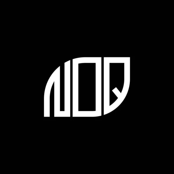 Noq Letter Logo Design Black Background Noq Creative Initials Letter — Stock Vector