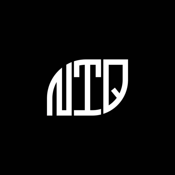 Diseño Del Logotipo Letra Ntq Sobre Fondo Negro Ntq Iniciales — Archivo Imágenes Vectoriales
