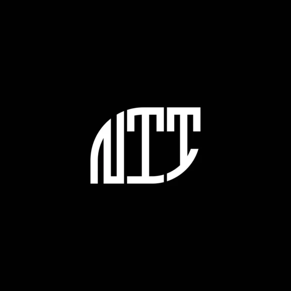 Diseño Del Logotipo Letra Ntt Sobre Fondo Negro Ntt Iniciales — Archivo Imágenes Vectoriales