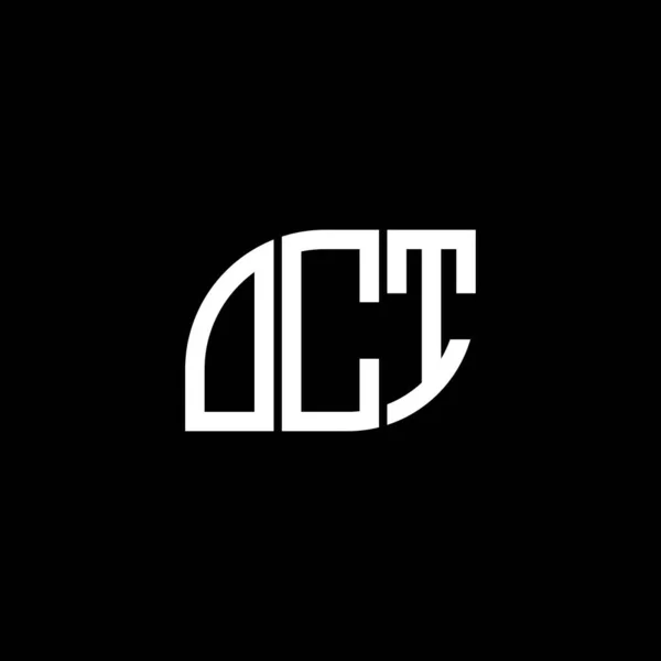 Дизайн Логотипу Літери Oct Чорному Тлі Творчі Ініціали Oct Концепція — стоковий вектор
