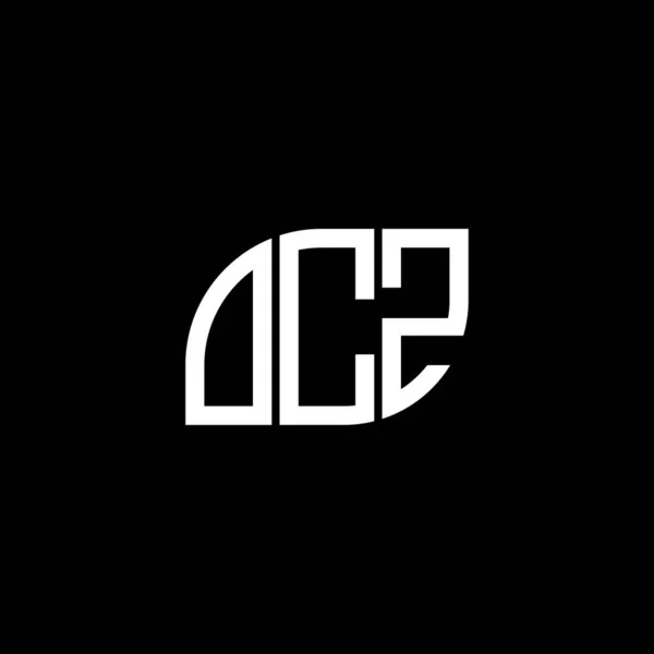 Diseño Del Logotipo Letra Ocz Sobre Fondo Negro Ocz Iniciales — Vector de stock