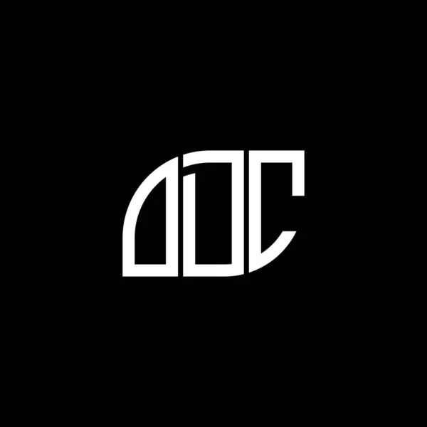 Diseño Del Logotipo Letra Odc Sobre Fondo Negro Odc Iniciales — Vector de stock