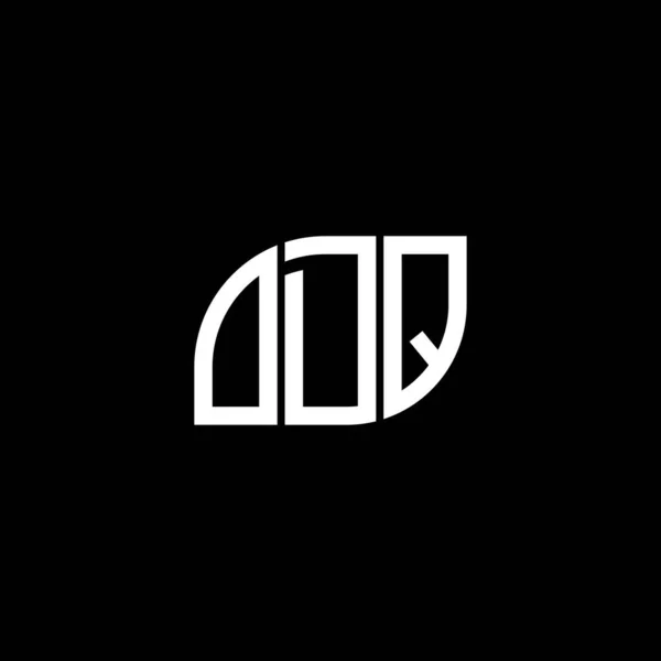 Diseño Del Logotipo Letra Odq Sobre Fondo Negro Odq Iniciales — Vector de stock