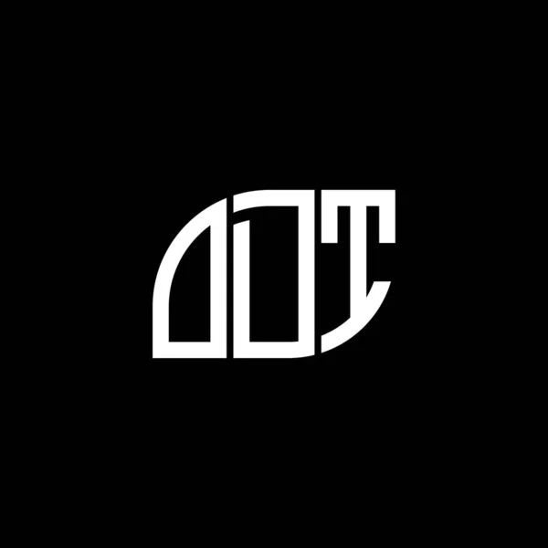 Diseño Del Logotipo Letra Odt Sobre Fondo Negro Odt Iniciales — Archivo Imágenes Vectoriales