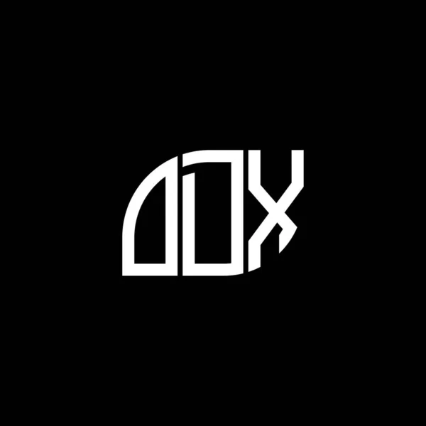 Diseño Del Logotipo Letra Odx Sobre Fondo Negro Odx Iniciales — Archivo Imágenes Vectoriales