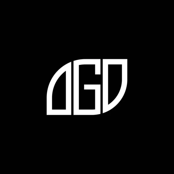 Ogo Buchstabe Logo Design Auf Schwarzem Hintergrund Ogo Kreative Initialen — Stockvektor