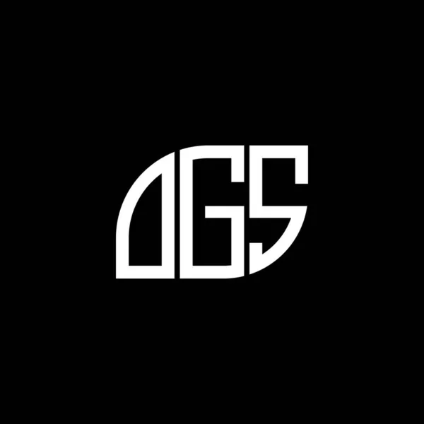 Ogs Design Logotipo Carta Fundo Preto Ogs Iniciais Criativas Conceito —  Vetores de Stock