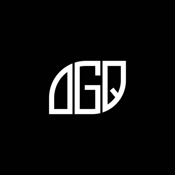 Ogq Lettre Logo Design Sur Fond Noir Ogq Initiales Créatives — Image vectorielle