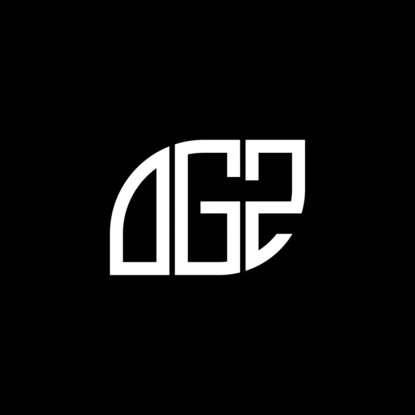 Ogz Lettre Logo Design Sur Fond Noir Ogz Initiales Créatives — Image vectorielle