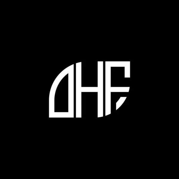 Ohf Letter Logo Design Auf Schwarzem Hintergrund Ohf Kreative Initialen — Stockvektor