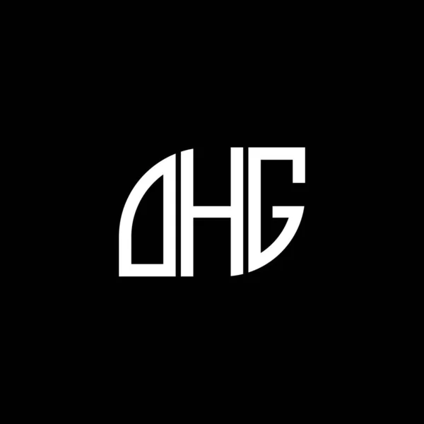 Ohg Brev Logotyp Design Svart Bakgrund Ohg Kreativa Initialer Brev — Stock vektor