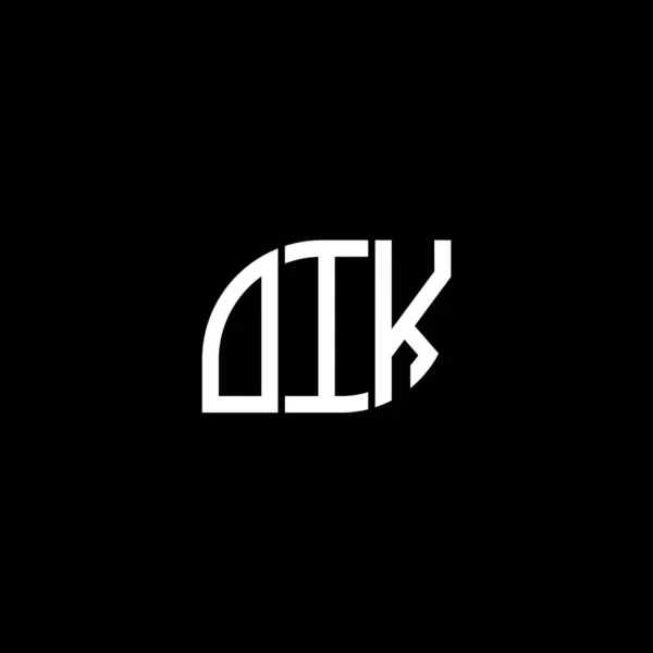 Oik Letter Logo Design Auf Schwarzem Hintergrund Oik Kreative Initialen — Stockvektor