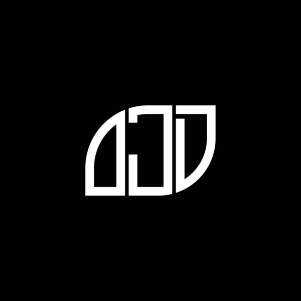 Ojd Brev Logotyp Design Svart Bakgrund Ojd Kreativa Initialer Brev — Stock vektor