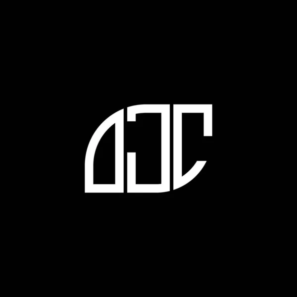 Diseño Del Logotipo Letra Ojc Sobre Fondo Negro Ojc Iniciales — Vector de stock