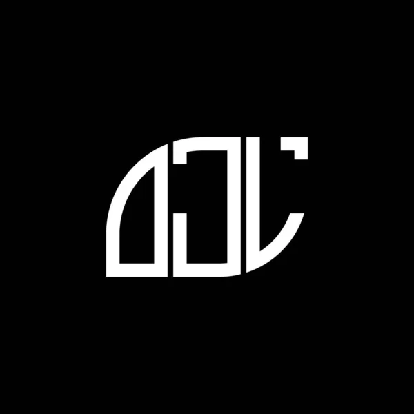 Diseño Del Logotipo Letra Ojl Sobre Fondo Negro Ojl Iniciales — Vector de stock