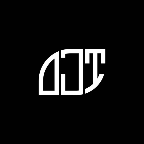 Ojt Letter Logo Design Black Background Ojt Creative Initials Letter — Stock Vector