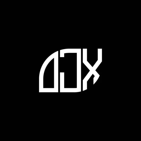 Diseño Del Logotipo Letra Ojx Sobre Fondo Negro Ojx Iniciales — Archivo Imágenes Vectoriales
