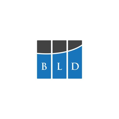 Siyah arkaplanda BLD harf logosu tasarımı. BLD yaratıcı harflerin baş harfleri logo konsepti. BLD harf tasarımı.