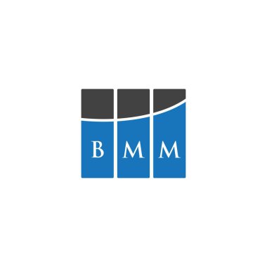 Siyah arka planda BMM harf logosu tasarımı. BMM yaratıcı harflerin baş harfleri logo kavramı. BMM harf tasarımı.