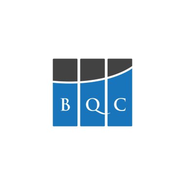 Siyah arka planda BQC harf logosu tasarımı. BQC yaratıcı harflerin baş harfleri logo kavramı. BQC harf tasarımı.