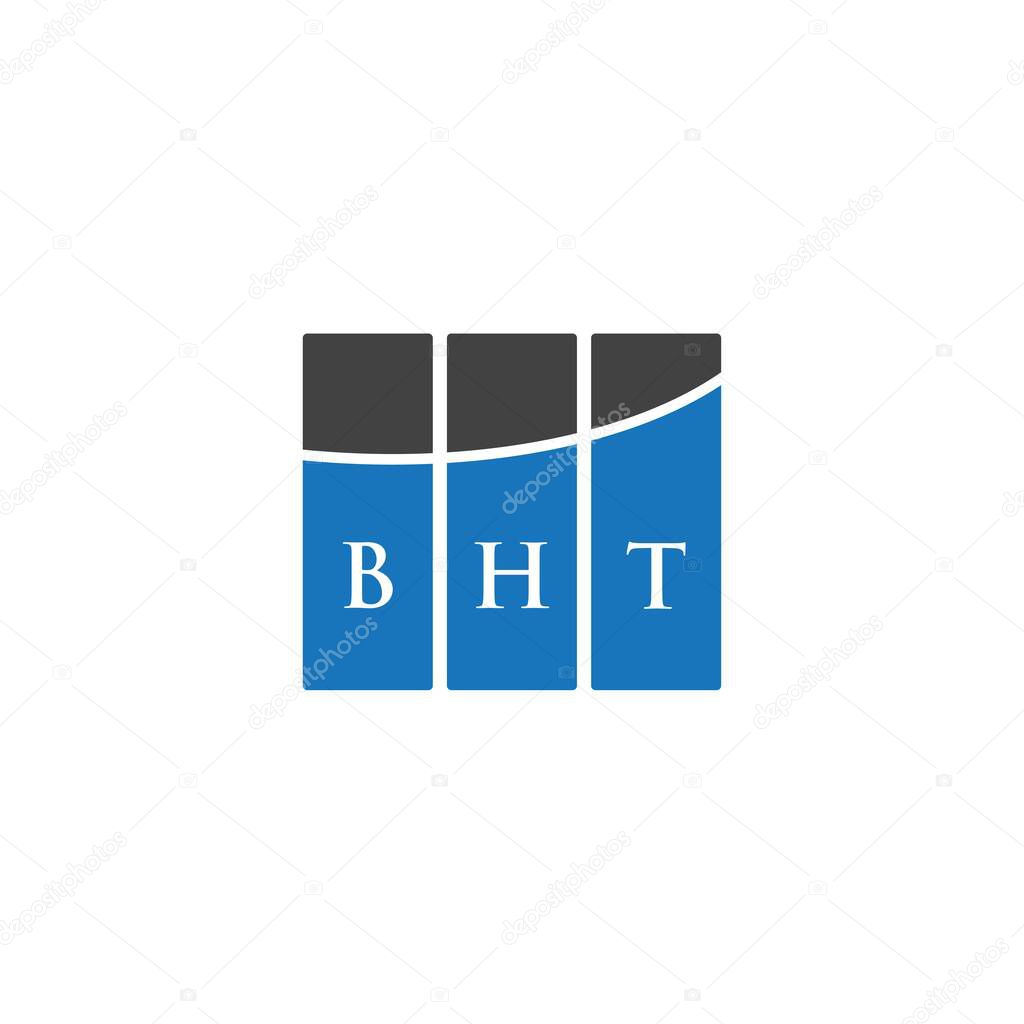 BHT letter logo design on BLACK background. BHT creative initials letter logo concept. BHT letter design.