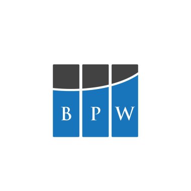 Siyah arka planda BPW harf logosu tasarımı. BPW yaratıcı harflerin baş harfleri logo kavramı. BPW harf tasarımı.