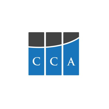 Siyah arka planda CCA harf logosu tasarımı. CCA yaratıcı harflerin baş harfleri logo kavramı. CCA harf tasarımı.