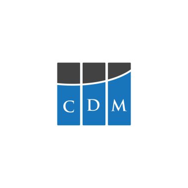 Siyah arkaplanda CDM harf logosu tasarımı. CDM yaratıcı harflerin baş harfleri logo kavramı. CDM harf tasarımı.