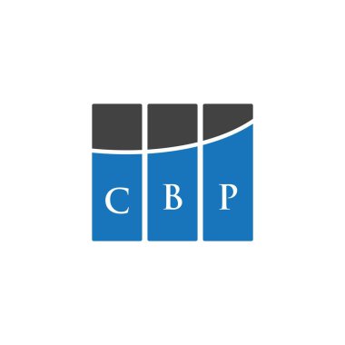 Siyah arkaplanda CBP harf logosu tasarımı. CBP yaratıcı harflerin baş harfleri logo konsepti. CBP harf tasarımı.