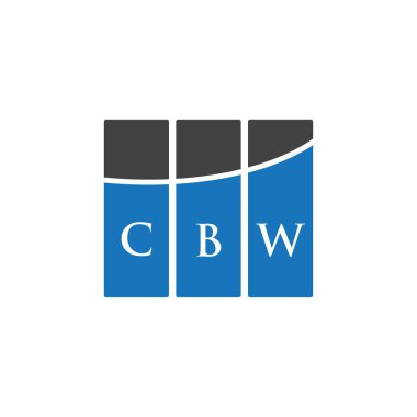 Siyah arkaplanda CBW harf logosu tasarımı. CBW yaratıcı harflerin baş harfleri logo kavramı. CBW harf tasarımı.