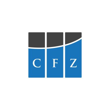 Siyah arka planda CFZ harf logosu tasarımı. CFZ yaratıcı harflerin baş harfleri logo kavramı. CFZ harf tasarımı.