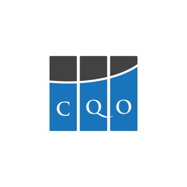 Siyah arka planda CQO harf logosu tasarımı. CQO yaratıcı harflerin baş harfleri logo kavramı. CQO harf tasarımı.