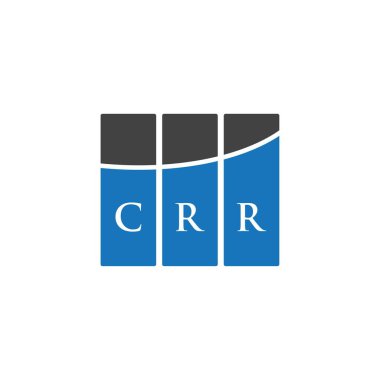 Siyah arka planda CRR harf logosu tasarımı. CRR yaratıcı harflerin baş harfleri logo kavramı. CRR harf tasarımı.