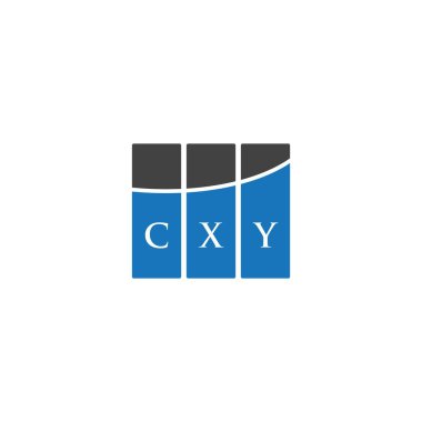 Siyah arkaplanda CXY harf logosu tasarımı. CXY yaratıcı harflerin baş harfleri logo kavramı. CXY harf tasarımı.