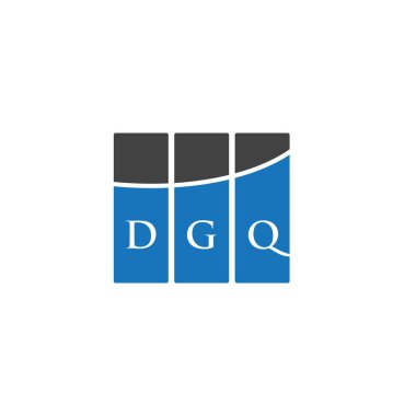 Beyaz arka planda DGQ harf logosu tasarımı. DGQ yaratıcı harflerin baş harfleri logo kavramı. DGQ harf tasarımı.