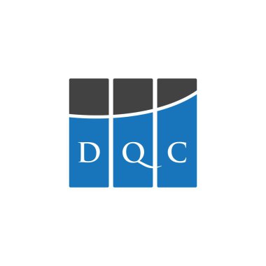 Beyaz arka planda DQC harf logosu tasarımı. DQC yaratıcı harflerin baş harfleri logo kavramı. DQC harf tasarımı.