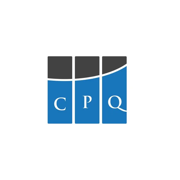 Cpq Letter Logo Ontwerp Black Achtergrond Cpq Creatieve Initialen Letter — Stockvector
