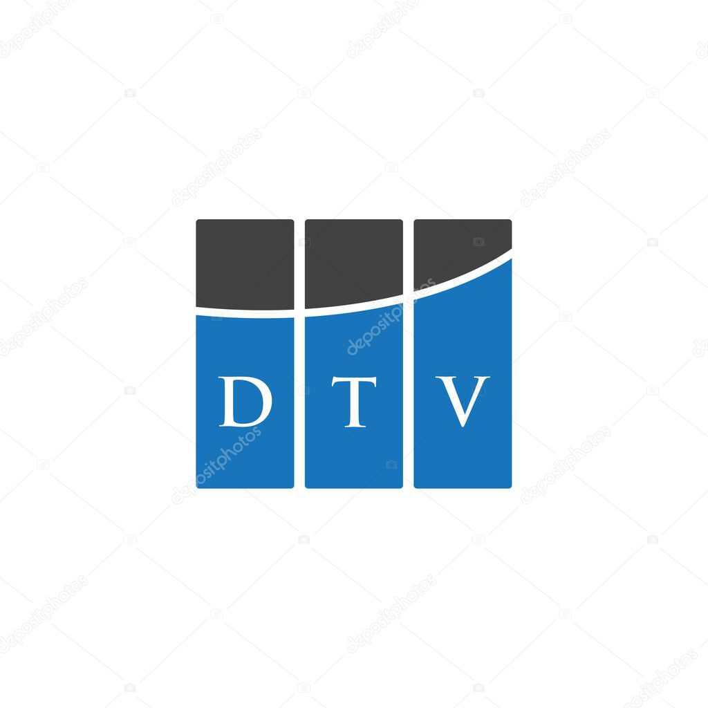 DTV letter logo design on WHITE background. DTV creative initials letter logo concept. DTV letter design.