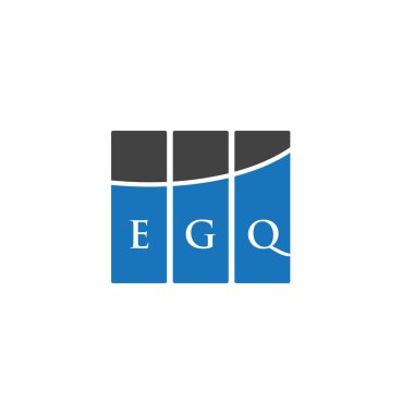 Beyaz arka planda EGQ harf logosu tasarımı. EGQ yaratıcı harflerin baş harfleri logo kavramı. EGQ harf tasarımı.