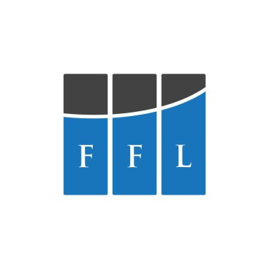 Beyaz arka planda FFL harf logosu tasarımı. FFL yaratıcı harflerin baş harfleri logo kavramı. FFL harf tasarımı.