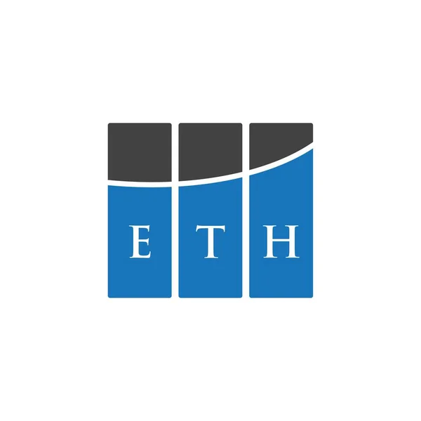 Eth Letter Logo Design White Background Eth Creative Initials Letter — Stock Vector