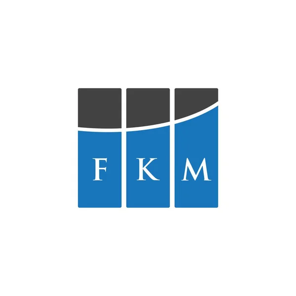 Fkm Letter Logo Design White Background Fkm Creative Initials Letter — 스톡 벡터