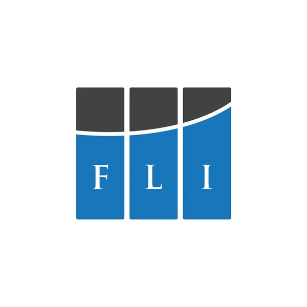 Fli Letter Logo Design White Background Fli Creative Initials Letter — Image vectorielle