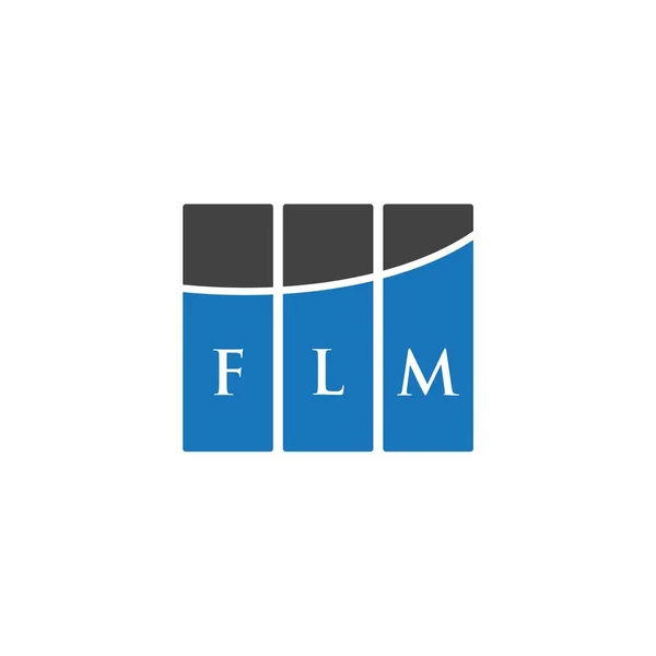 Flm Lettre Logo Design Sur Fond Blanc Flm Initiales Créatives — Image vectorielle